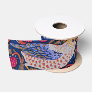 Morris Strawberry Thief Lavender Purple Rose Art Satin Ribbon