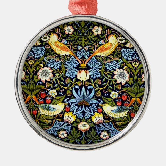 Morris - Strawberry Thief Metal Tree Decoration (Front)
