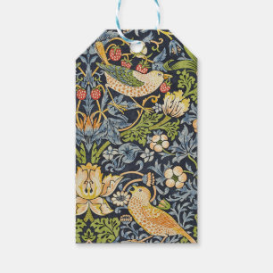 Morris Strawberry Thief Navy Blue Vintage Fine Art Gift Tags