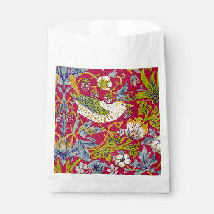 Morris Strawberry Thief Raspberry Red Lime Floral Favour Bags
