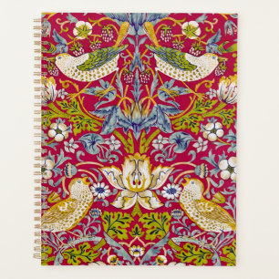 Morris Strawberry Thief Raspberry Red Lime Floral Planner