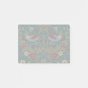 Morris Strawberry Thief Teal Green Red Floral Art Post-it Notes