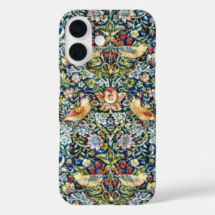 Morris Strawberry Thief Yellow Ivory Slate Blue iPhone 16 Case