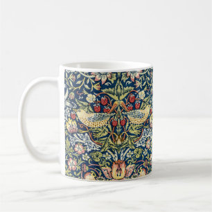 Morris Strawberry Thief Yellow Ivory Slate Blue Coffee Mug