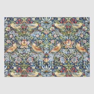Morris Strawberry Thief Yellow Ivory Slate Blue Tissue Paper