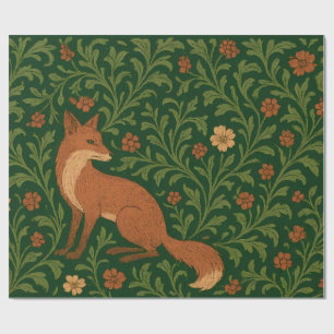Morris Style Fox Forest Cottagecore Tissue Paper