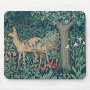 Morris Tapestry Forest Pair of Deer Mouse Mat