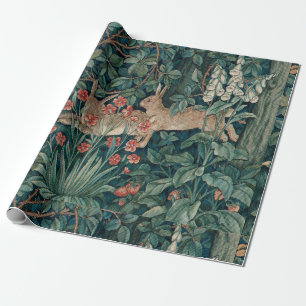 Morris Tapestry Forest Rabbits Wrapping Paper