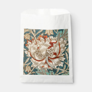 Morris Teal Blue Honeysuckle Floral Wallpaper Favour Bags