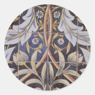 Morris tiles de Morgan Classic Round Sticker