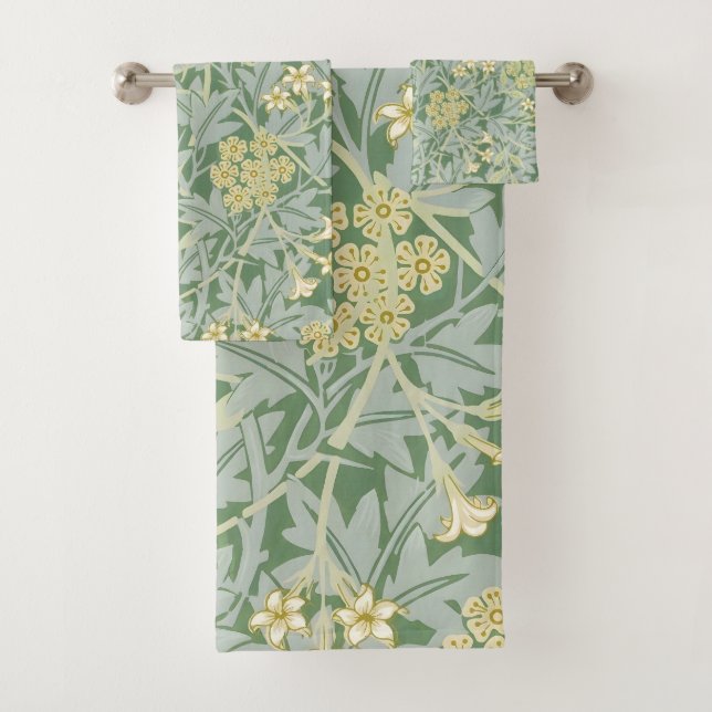 Morris Vine & Jasmine Garden Flower Classic Bath Towel Set (Insitu)