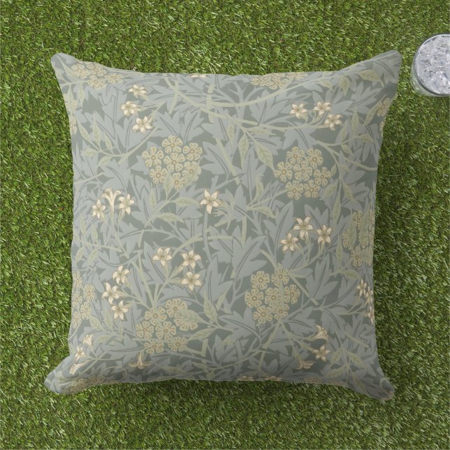 Morris Vine & Jasmine Garden Flower Classic Cushion (Grass)