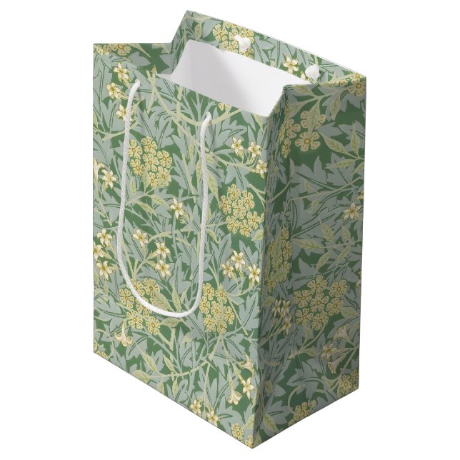 Morris Vine & Jasmine Garden Flower Classic Medium Gift Bag (Front Angled)