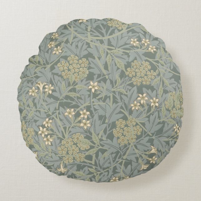 Morris Vine & Jasmine Garden Flower Classic Round Cushion (Front)
