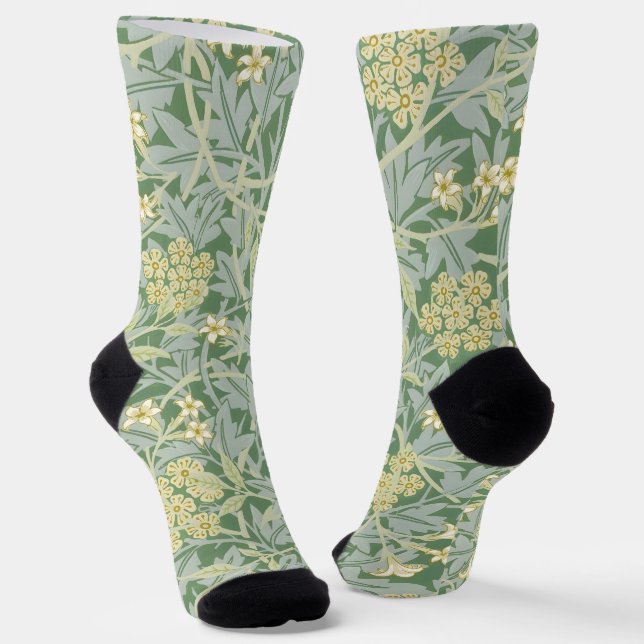 Morris Vine & Jasmine Garden Flower Classic Socks (Angled)