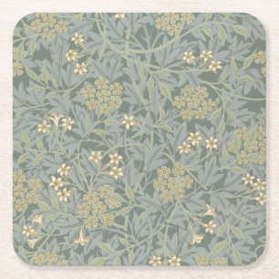 Morris Vine & Jasmine Garden Flower Classic Square Paper Coaster