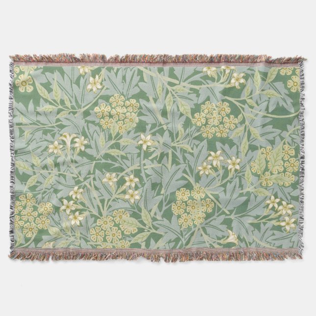Morris Vine & Jasmine Garden Flower Classic Throw Blanket (Front)