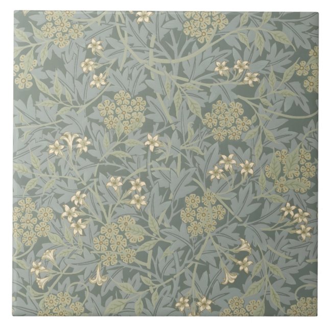 Morris Vine & Jasmine Garden Flower Classic Tile (Front)