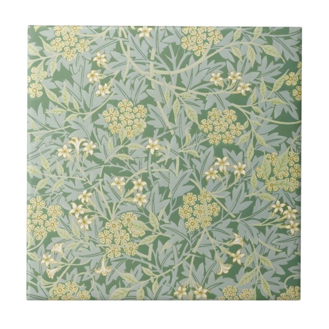 Morris Vine & Jasmine Garden Flower Classic Tile (Front)