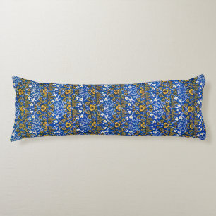 Morris Vintage 1882 Blue Background Flower Pattern Body Cushion