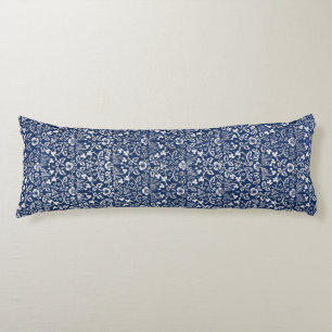 Morris Vintage 1882 Blue Background Flower Pattern Body Cushion
