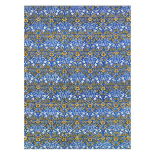 Morris Vintage 1882 Blue Background Flower Pattern Tablecloth