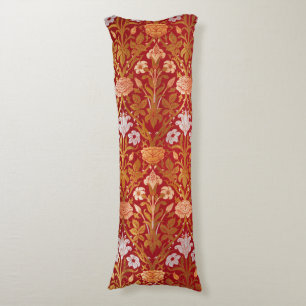 Morris - Vintage 1893 Rose & Lily Flower Pattern Body Cushion