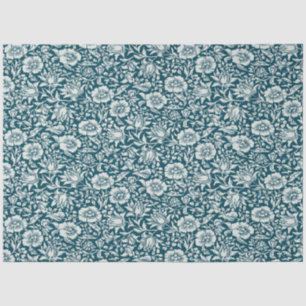 Morris Vintage Blue & White Floral Pattern Tissue Paper