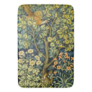 Morris Vintage Pheasant squirrel & Flower Pattern Bath Mat