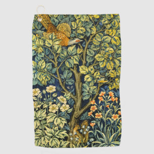 Morris Vintage Pheasant squirrel & Flower Pattern Golf Towel