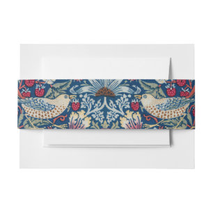 Morris - Vintage Strawberry Thief Floral Pattern Invitation Belly Band