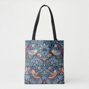 Morris - Vintage Strawberry Thief Floral Pattern Tote Bag