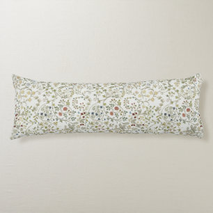 Morris vintage windrush embroidery Floral Pattern Body Cushion