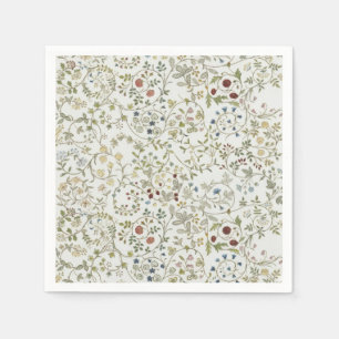 Morris vintage windrush embroidery Floral Pattern Napkin