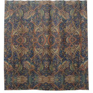 Morris vintage windrush embroidery Floral Pattern Shower Curtain