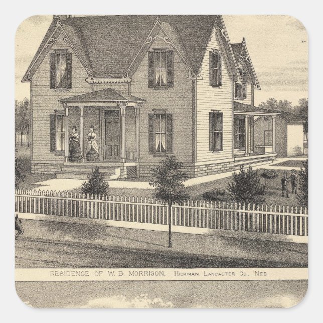Morrison and Greenamyre, Nebraska Square Sticker (Front)