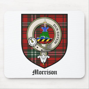 Morrison Clan Crest Badge Tartan Mouse Mat