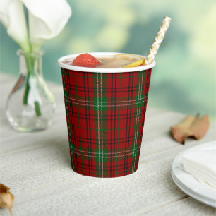 Morrison Clan Tartan Plaid Paper Cups