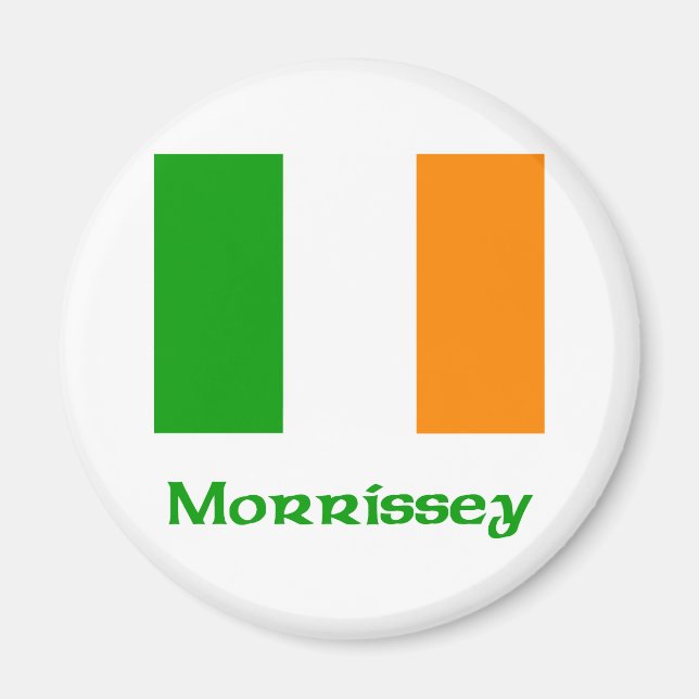 Morrissey Irish Flag Magnet (Front)