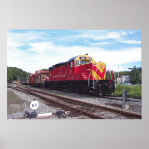 Morristown and Erie Railroad Engine # 22 Poster