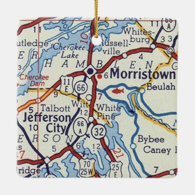 Morristown TN Ceramic Ornament (Back)