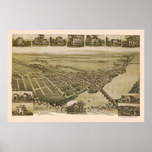Morrisville, PA Panoramic Map - 1893 Poster