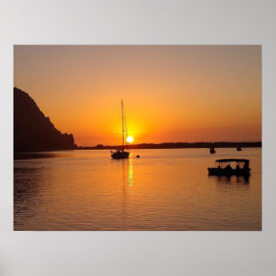 Morro Bay at Sunset Poster