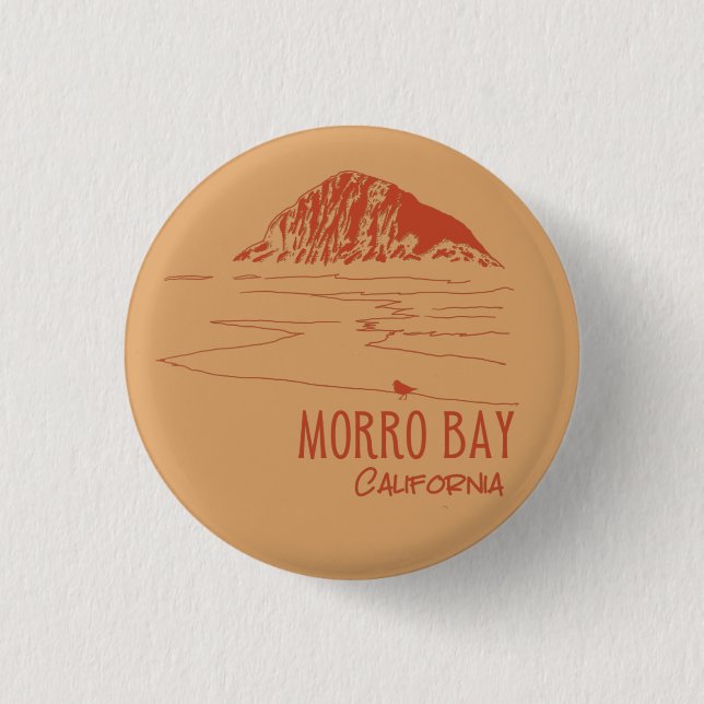 Morro Bay California Morro Rock 3 Cm Round Badge (Front)