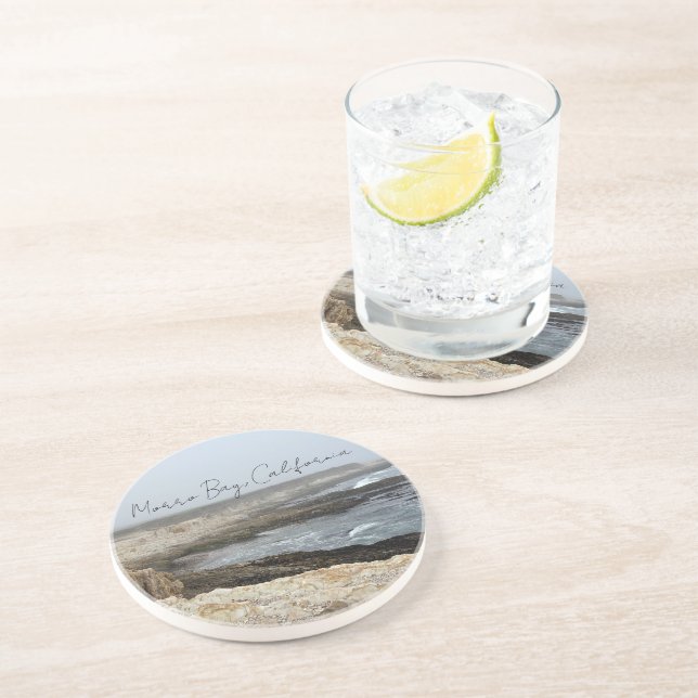 Morro Bay California Ocean Photography Coaster (Side)