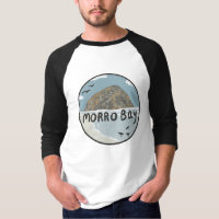 Morro Bay Central California Illustration Beach  T