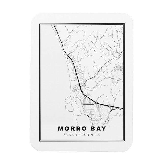 Morro Bay Map Magnet (Vertical)
