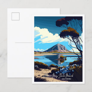 Morro Bay State Beach California vintage travel Postcard