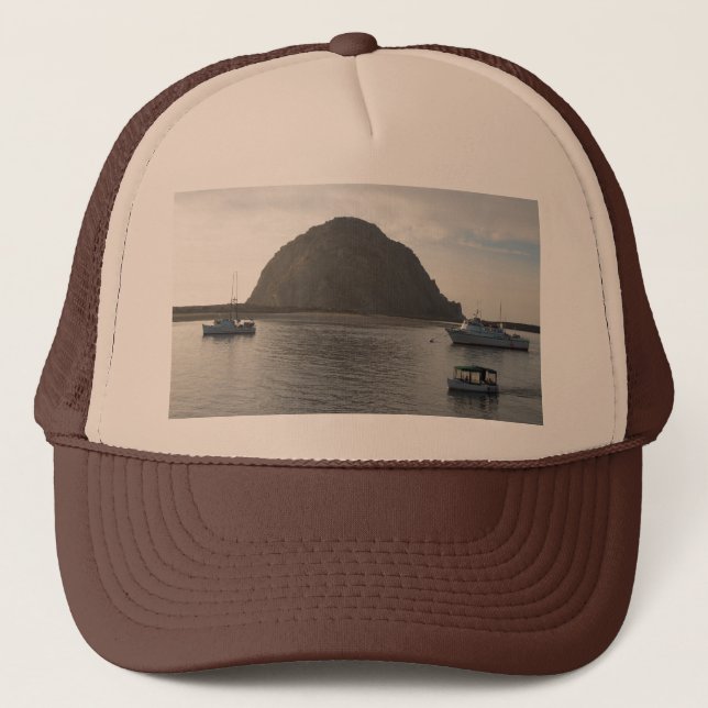 Morro Rock at Morro Bay, CA Trucker Hat (Front)