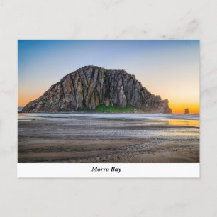 Morro Rock At Sunset Postcard